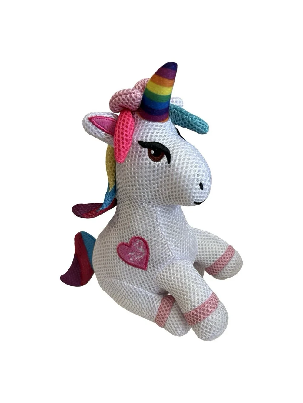 Jojo Siwa White Rainbow Unicorn Mesh Plush 10 Inches Sitting 2020